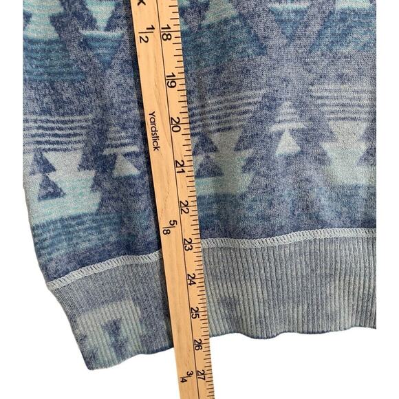 Ruff Hewn Southwestern Aztec Hooded Cotton Sweater Medium - Picture 3 of 8